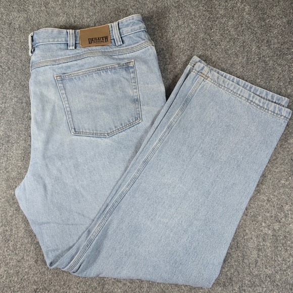 Duluth Trading Co. Men's Denim Jeans Light Wash 46x34 Cotton Workwear - Picture 1 of 13